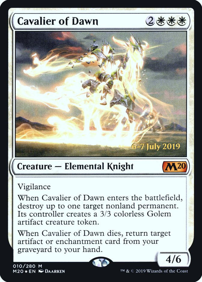 {R} Cavalier of Dawn [Core Set 2020 Prerelease Promos][PR M20 010]
