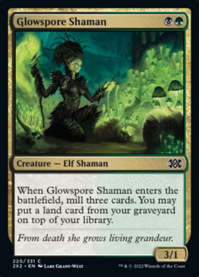 {C} Glowspore Shaman [Double Masters 2022][2X2 220]