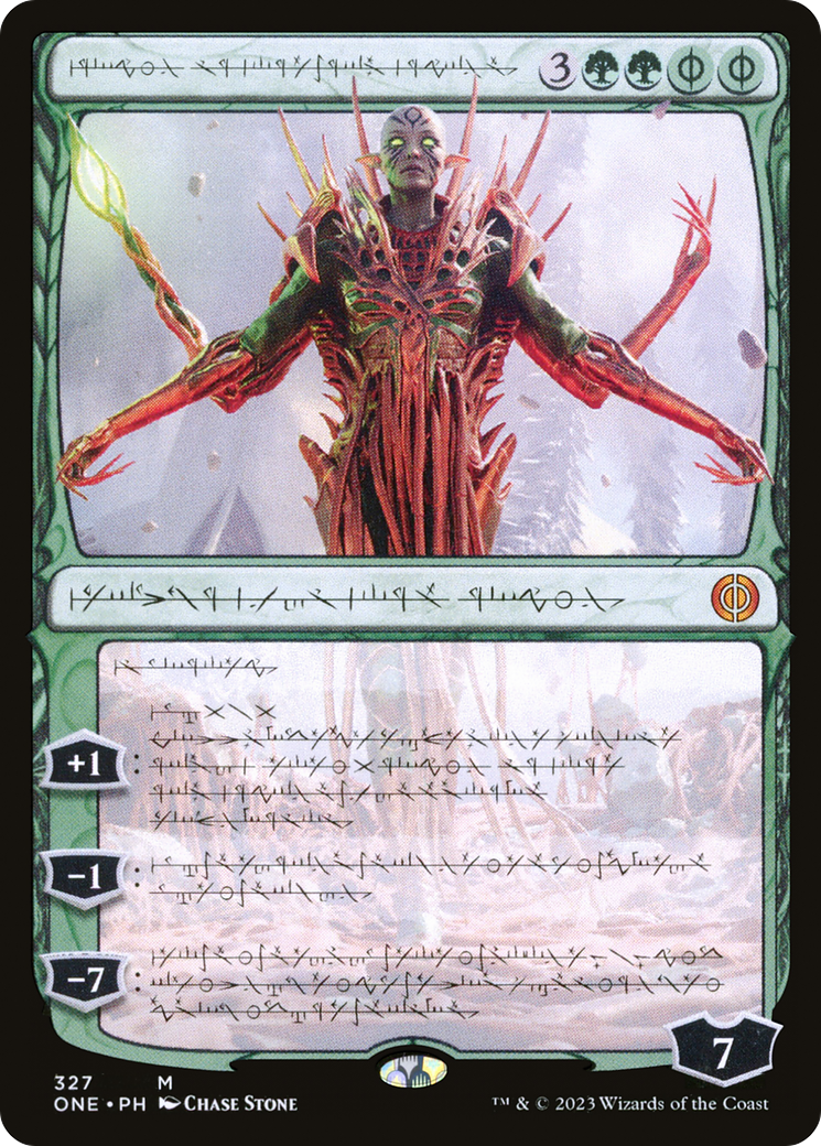 {@R} Nissa, Ascended Animist (Phyrexianized) [Phyrexia: All Will Be One][ONE 327]