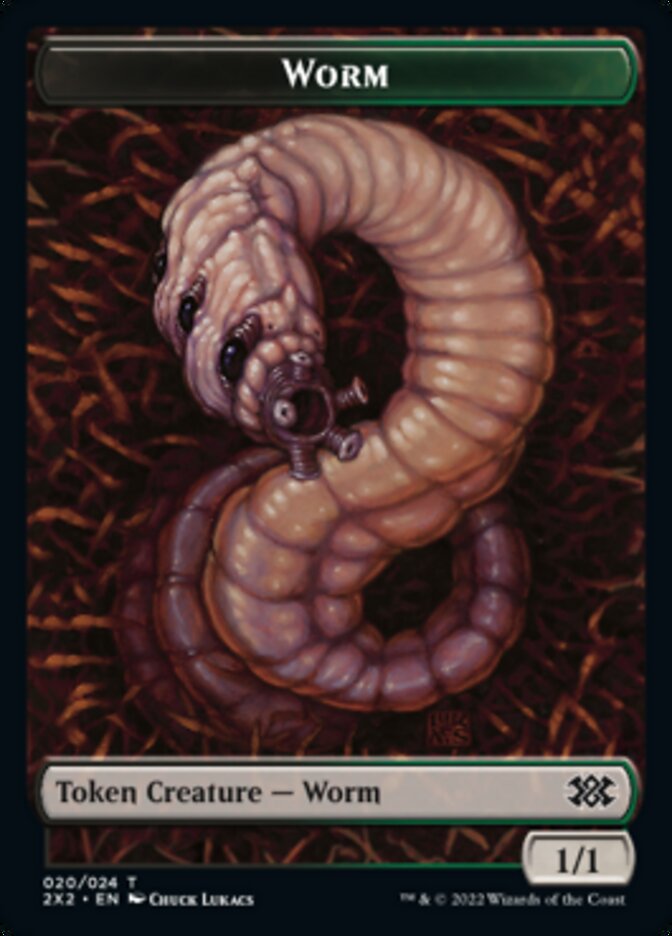 {T} Worm // Aven Initiate Double-sided Token [Double Masters 2022 Tokens][T2X2 20//4]