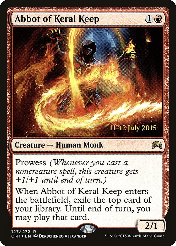 {R} Abbot of Keral Keep [Magic Origins Prerelease Promos][PR ORI 127]
