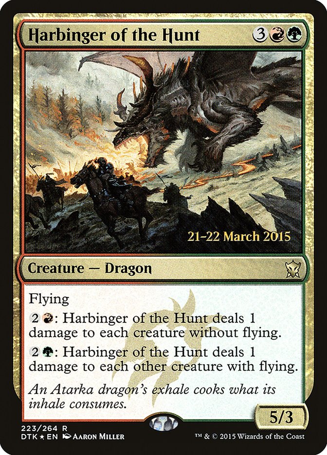 {R} Harbinger of the Hunt [Dragons of Tarkir Prerelease Promos][PR DTK 223]