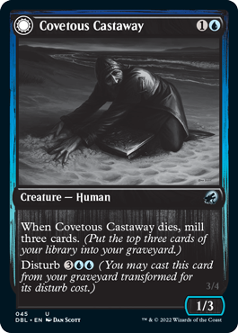 {@C} Covetous Castaway // Ghostly Castigator [Innistrad: Double Feature][DBL 045]