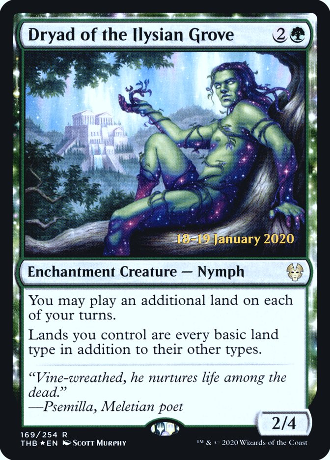 {R} Dryad of the Ilysian Grove [Theros Beyond Death Prerelease Promos][PR THB 169]