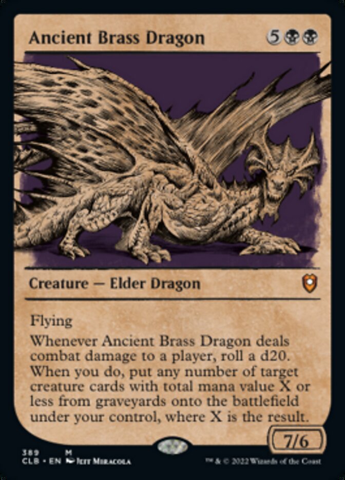 {R} Ancient Brass Dragon (Showcase) [Commander Legends: Battle for Baldur's Gate][CLB 389]