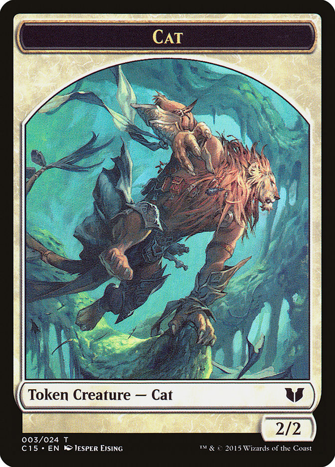 {T} Cat // Zombie Double-Sided Token [Commander 2015 Tokens][TC15 003]