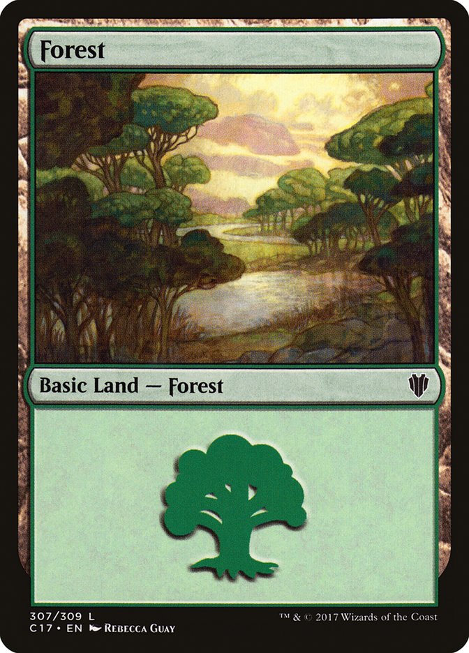 {B}[C17 307] Forest (307) [Commander 2017]