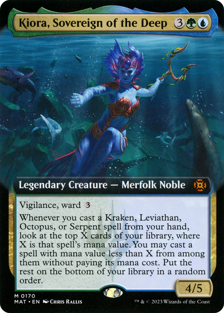 {@R} Kiora, Sovereign of the Deep (Extended Art) [March of the Machine: The Aftermath][MAT 170]