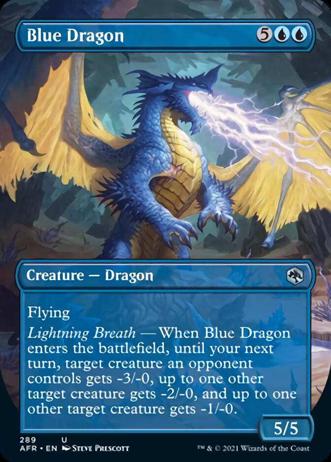 {C} Blue Dragon (Borderless Alternate Art) [Dungeons & Dragons: Adventures in the Forgotten Realms][AFR 289]