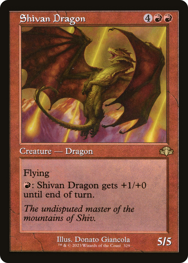 {R} Shivan Dragon (Retro) [Dominaria Remastered][DMR 329]