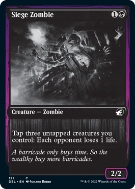 {@C} Siege Zombie [Innistrad: Double Feature][DBL 121]