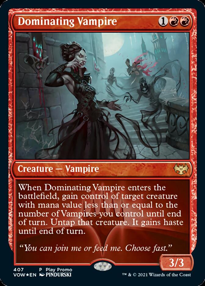 {@R} Dominating Vampire (Play Promo) [Innistrad: Crimson Vow][PA VOW 407]