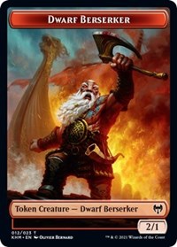 {T} Dwarf Berserker // Icy Manalith Double-sided Token [Kaldheim Tokens][TKHM 012]