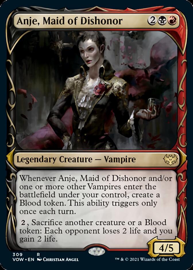 {@R} Anje, Maid of Dishonor (Showcase Fang Frame) [Innistrad: Crimson Vow][VOW 309]