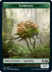 {T} Saproling // Zombie Double-sided Token [Core Set 2021 Tokens][TM21 012]
