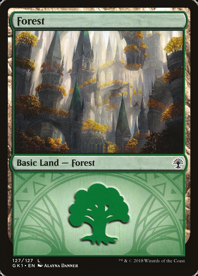 {B}[GK1 127] Forest (127) [Guilds of Ravnica Guild Kit]