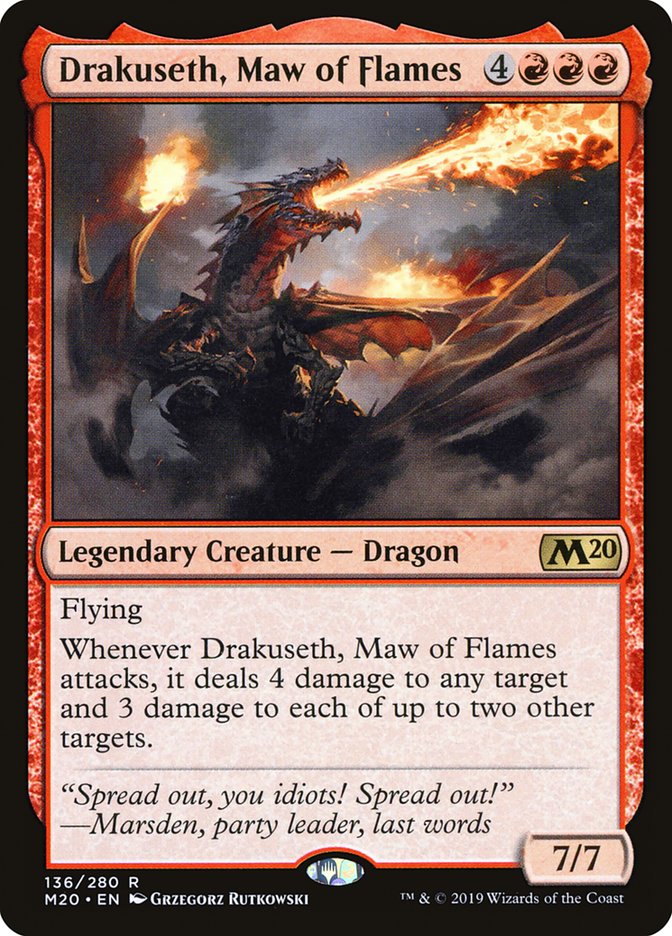 {R} Drakuseth, Maw of Flames [Core Set 2020][M20 136]
