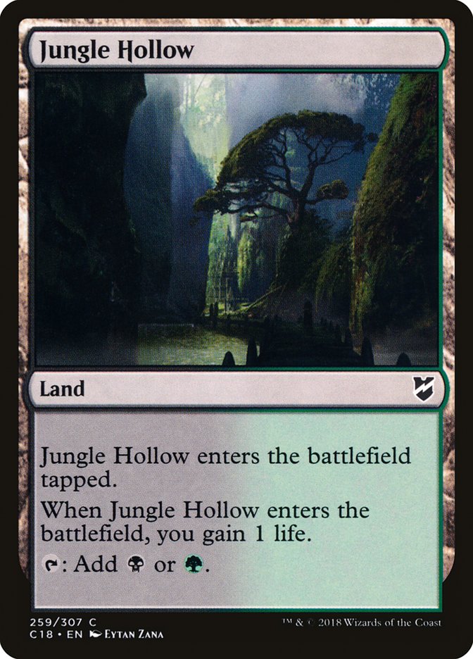 {C} Jungle Hollow [Commander 2018][C18 259]