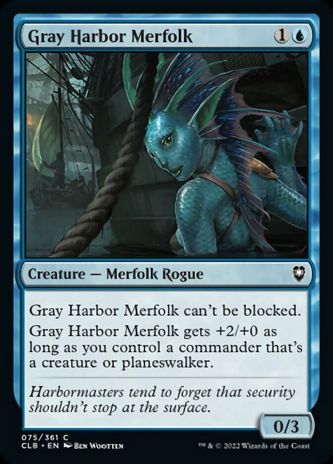 {C} Gray Harbor Merfolk [Commander Legends: Battle for Baldur's Gate][CLB 075]