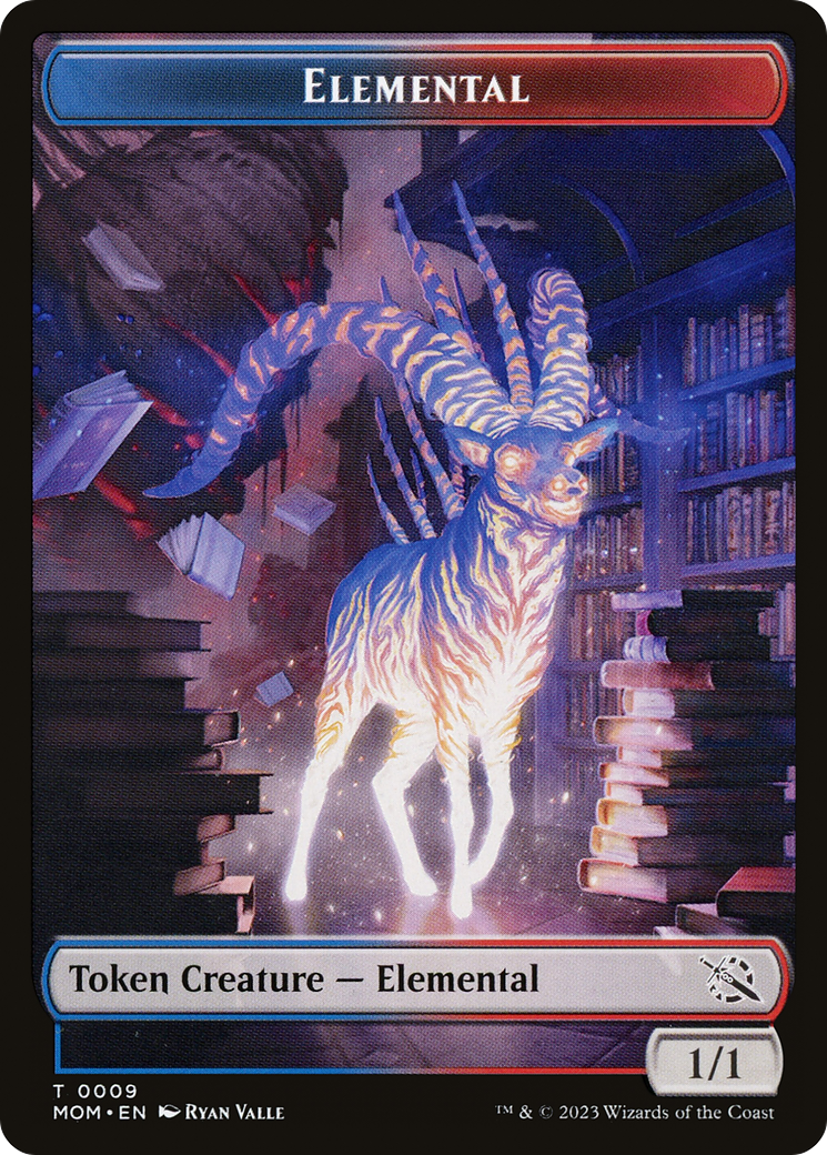 {T} Elemental (09) // Spirit (13) Double-Sided Token [March of the Machine Tokens][TMOM 9//13]