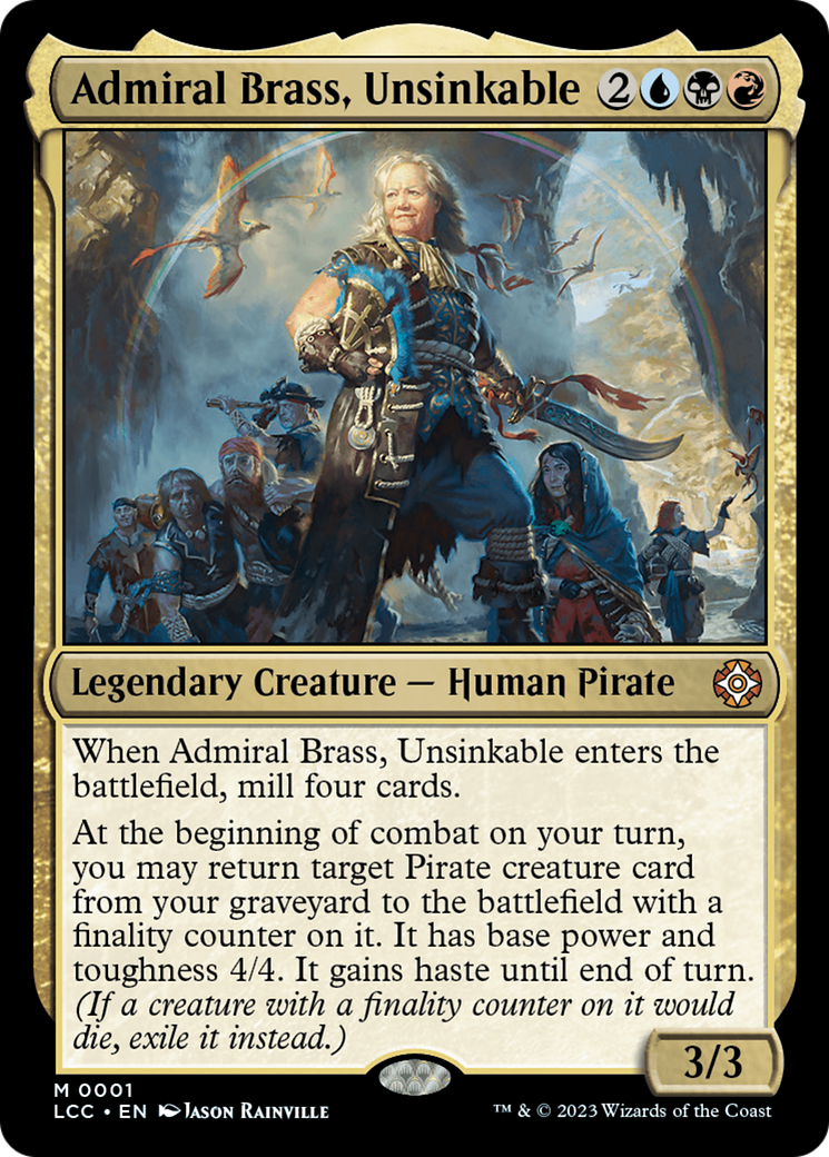{@@LCC-R} Admiral Brass, Unsinkable [The Lost Caverns of Ixalan Commander][LCC 1]