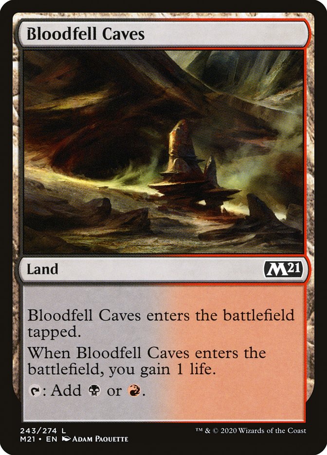 {C} Bloodfell Caves [Core Set 2021][M21 243]