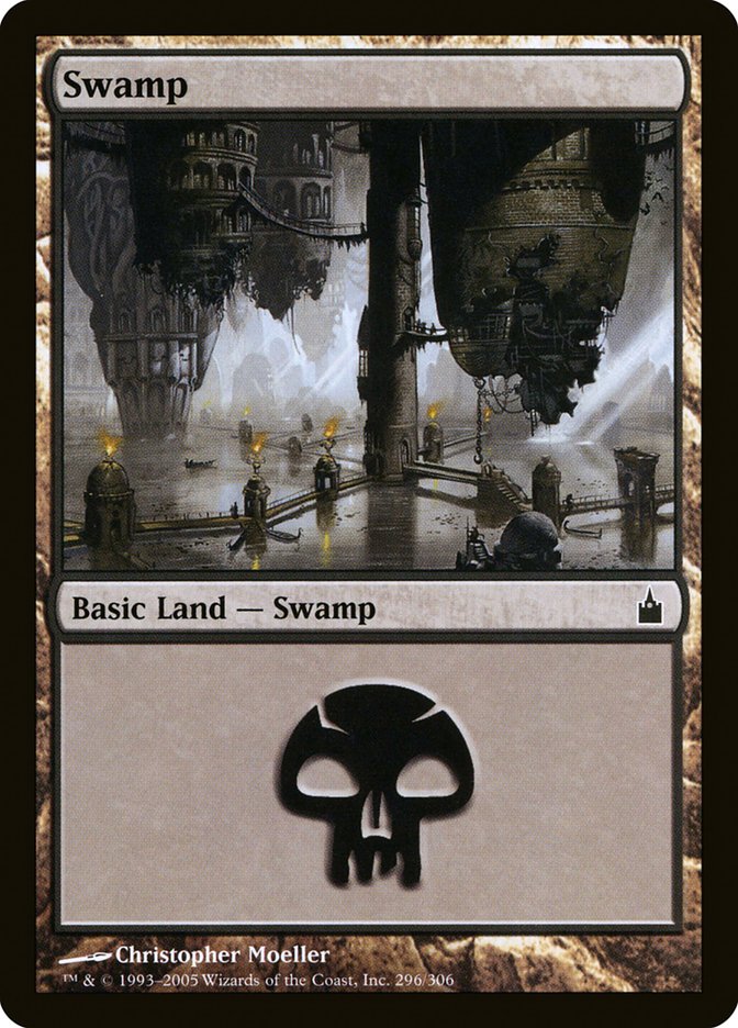 {B}[RAV 296] Swamp (296) [Ravnica: City of Guilds]