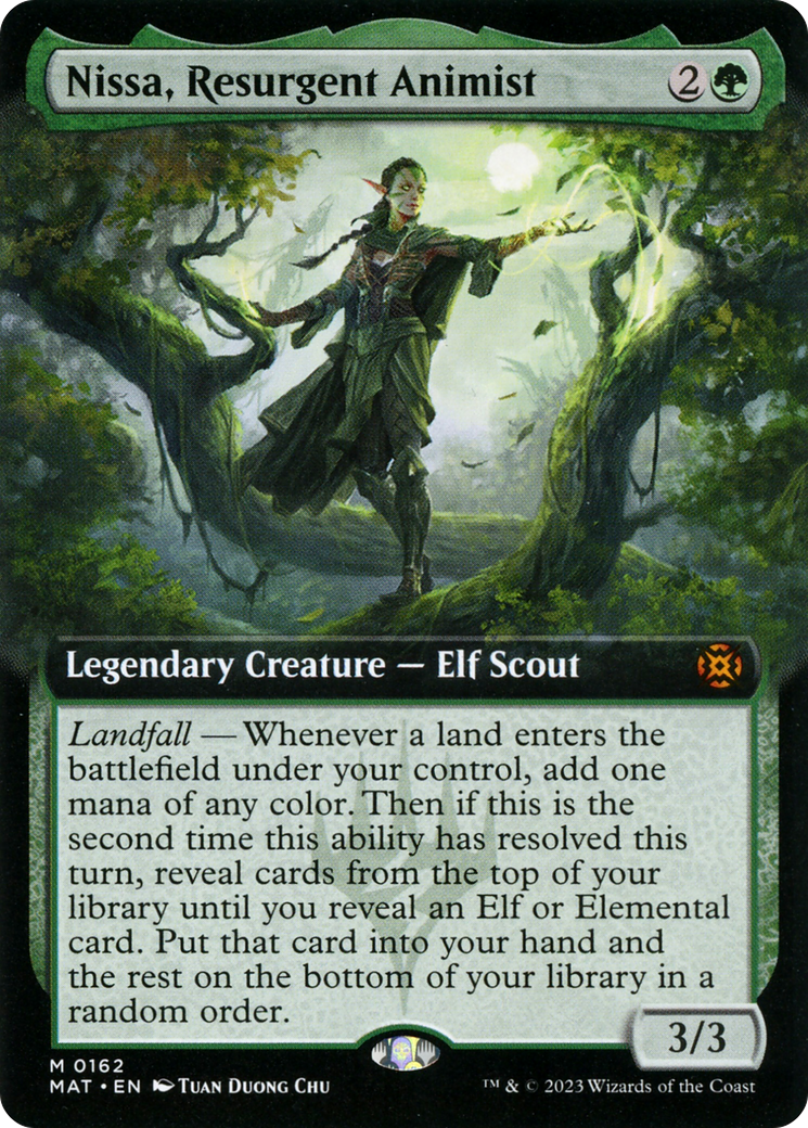 {@R} Nissa, Resurgent Animist (Extended Art) [March of the Machine: The Aftermath][MAT 162]