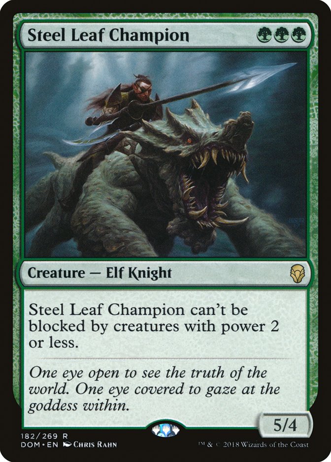 {R} Steel Leaf Champion [Dominaria][DOM 182]
