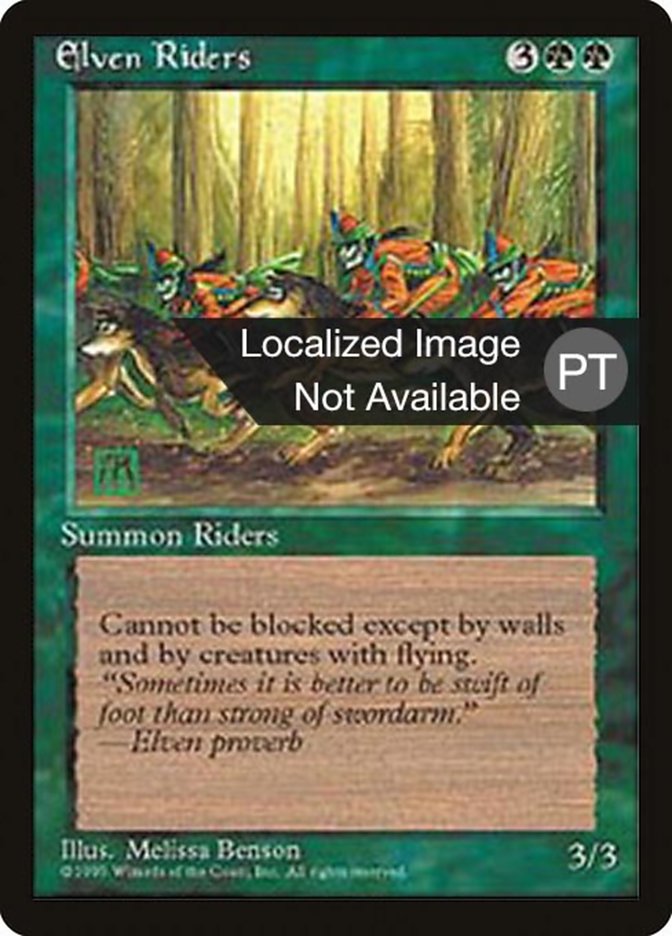 {F} Elven Riders [Fourth Edition (Foreign Black Border)][FBB 4ED 242]