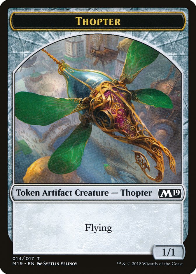 {T} Knight // Thopter Double-sided Token (Game Night) [Core Set 2019 Tokens][TM19 004]