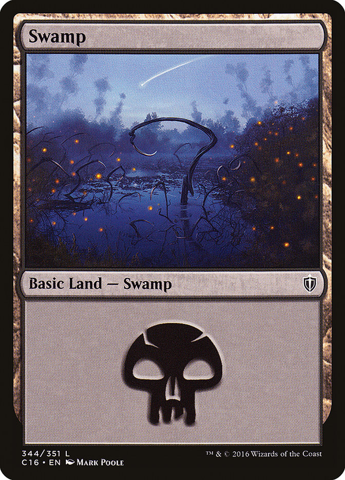 {B}[C16 344] Swamp (344) [Commander 2016]
