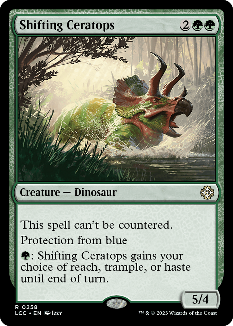 {@@LCC-R} Shifting Ceratops [The Lost Caverns of Ixalan Commander][LCC 258]