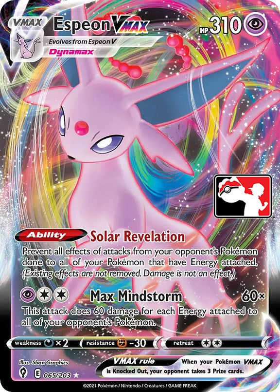 <PP> Espeon VMAX (065/203) [Prize Pack Series One]