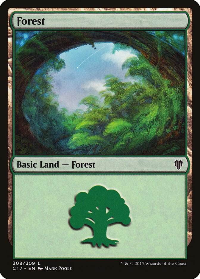 {B}[C17 308] Forest (308) [Commander 2017]