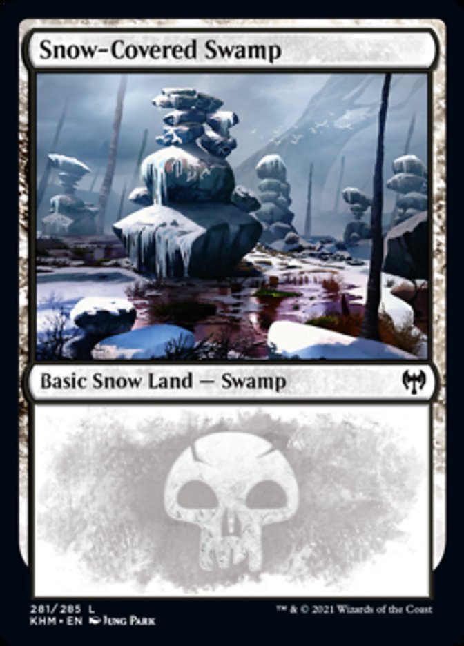 {B}[KHM 281] Snow-Covered Swamp (281) [Kaldheim]
