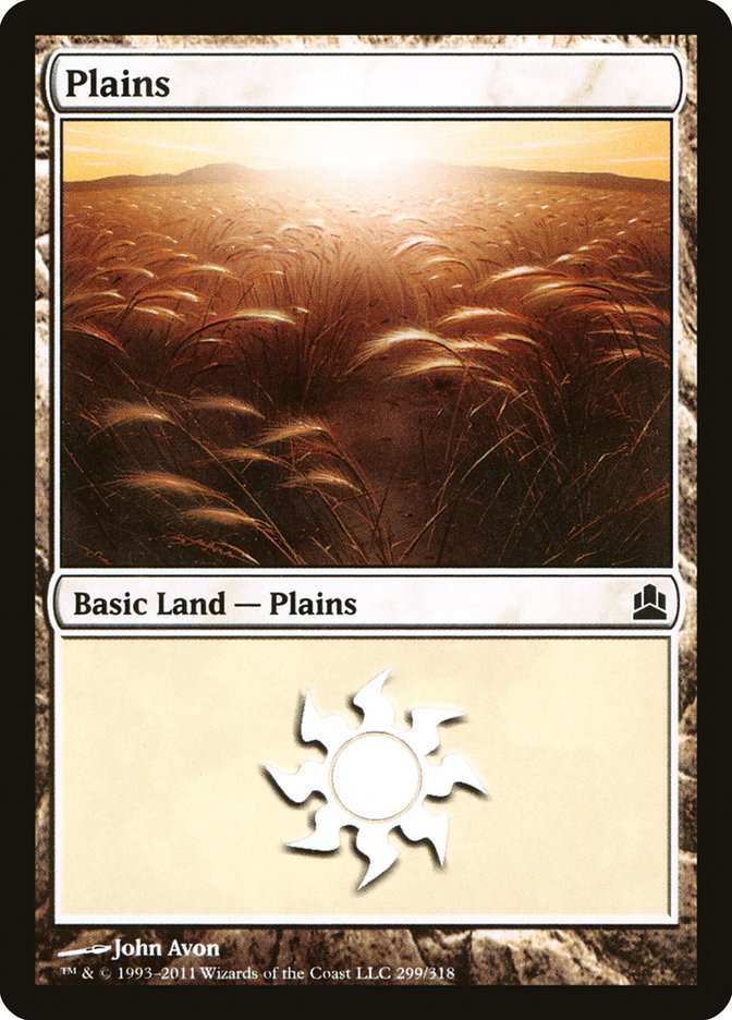 {B}[CMD 299] Plains (299) [Commander 2011]