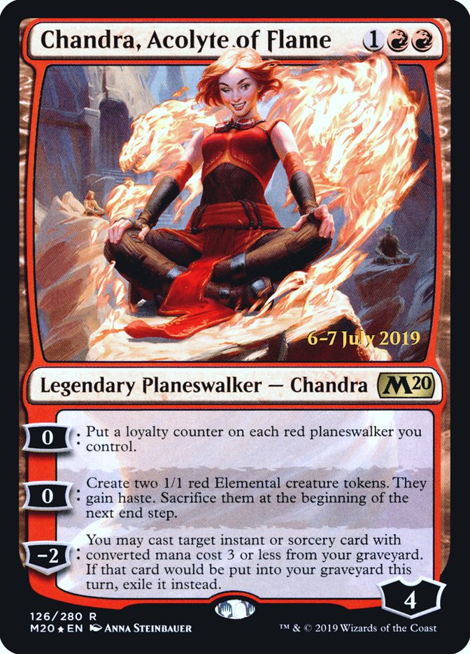 {R} Chandra, Acolyte of Flame [Core Set 2020 Prerelease Promos][PR M20 126]