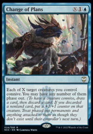 {R} Change of Plans (Promo Pack) [Streets of New Capenna Commander Promos][PP NCC 024]