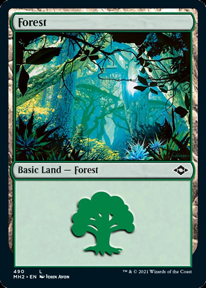 {B}[MH2 490] Forest (490) (Foil Etched) [Modern Horizons 2]