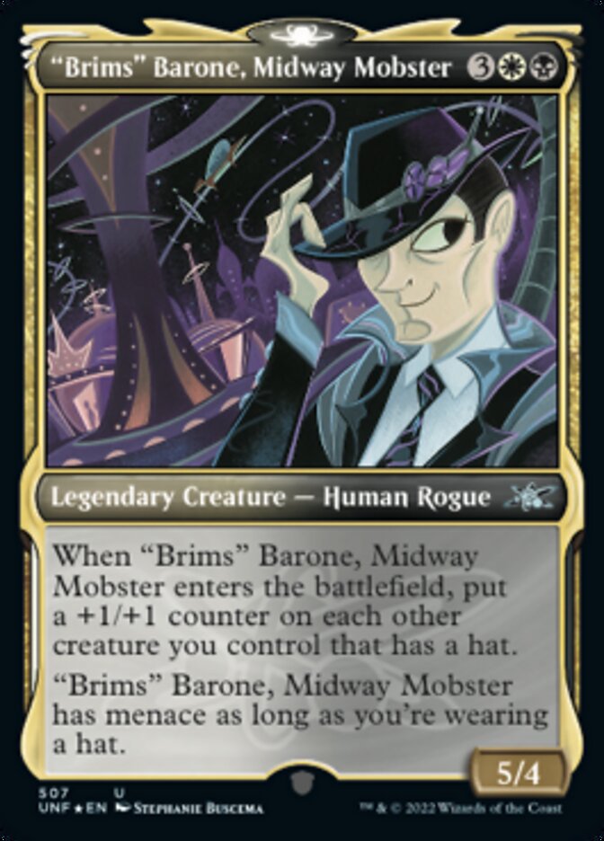 {C} "Brims" Barone, Midway Mobster (Showcase) (Galaxy Foil) [Unfinity][UNF 507]