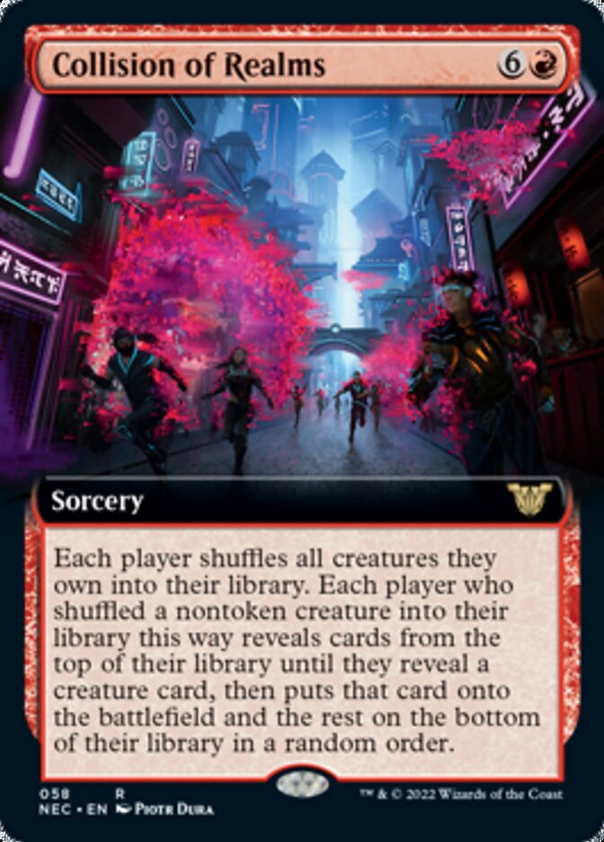 {R} Collision of Realms (Extended Art) [Kamigawa: Neon Dynasty Commander][NEC 058]