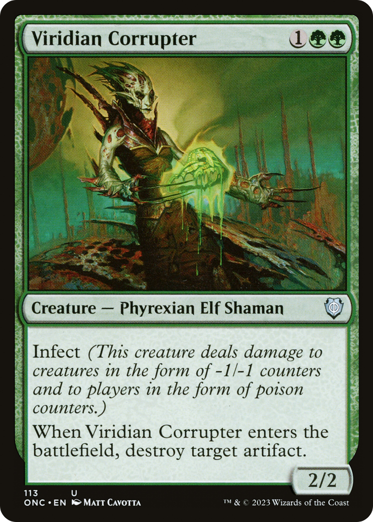 {C} Viridian Corrupter [Phyrexia: All Will Be One Commander][ONC 113]