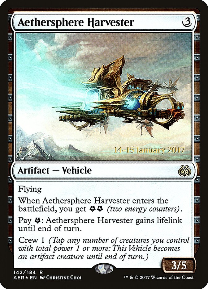 {R} Aethersphere Harvester [Aether Revolt Prerelease Promos][PR AER 142]