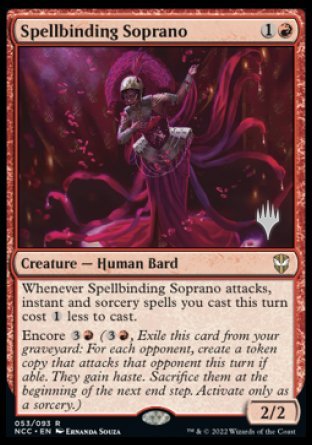 {R} Spellbinding Soprano (Promo Pack) [Streets of New Capenna Commander Promos][PP NCC 053]