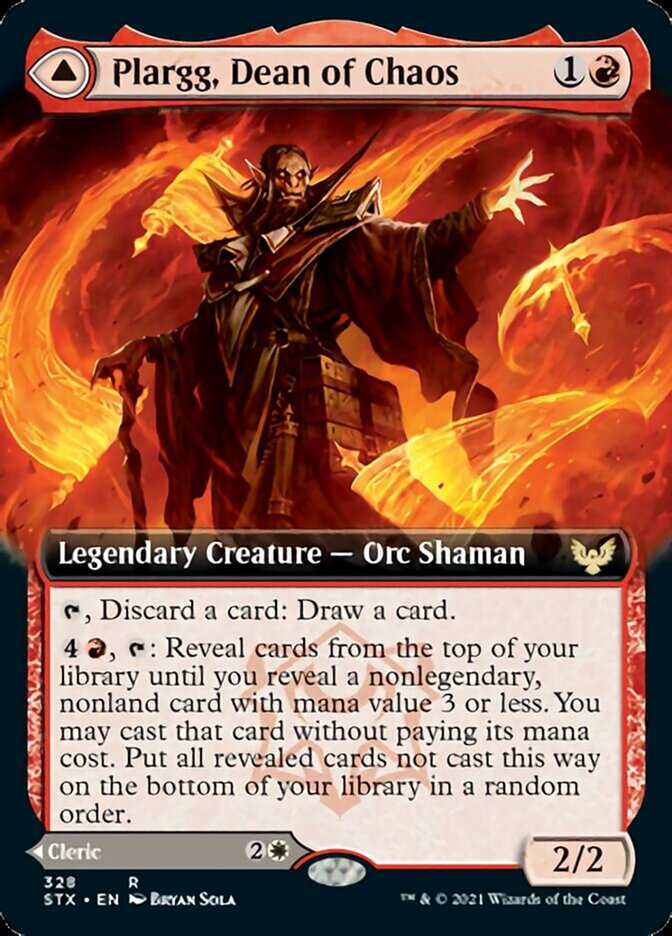 {R} Plargg, Dean of Chaos // Augusta, Dean of Order (Extended Art) [Strixhaven: School of Mages][STX 328]