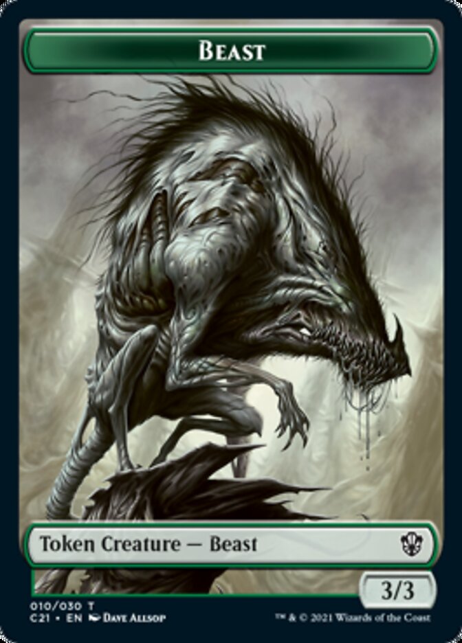 {T} Beast (010) // Fish Token [Commander 2021 Tokens][TC21 010]