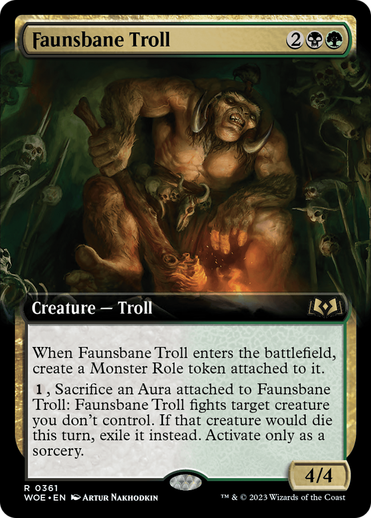 {@R} Faunsbane Troll (Extended Art) [Wilds of Eldraine][WOE 361]