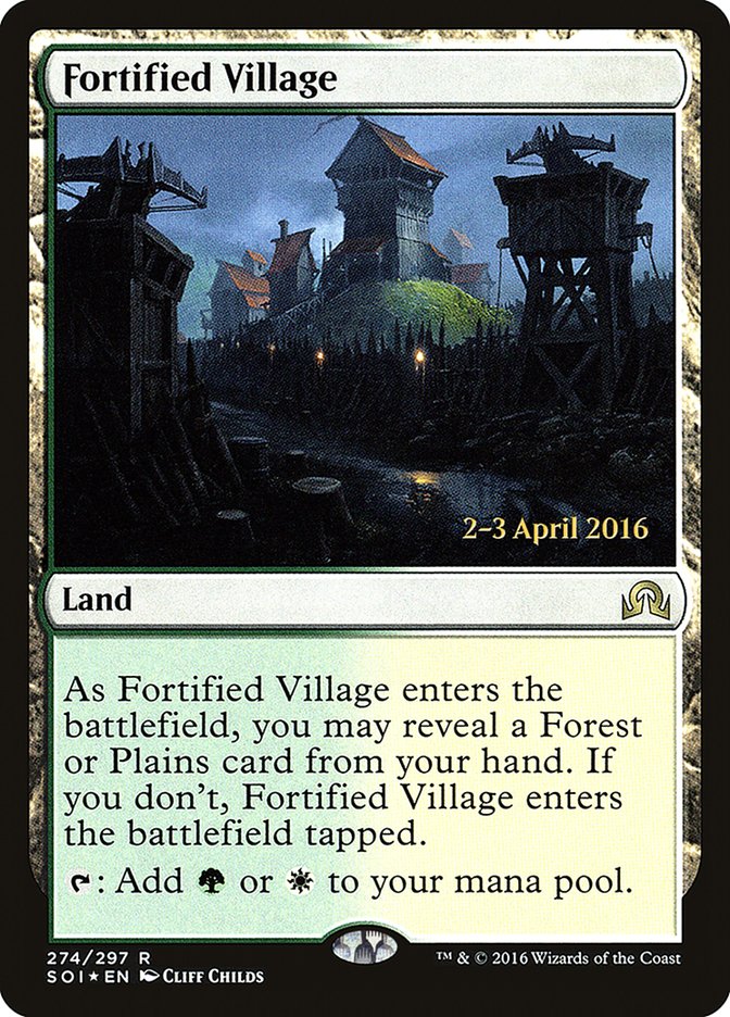 {R} Fortified Village [Shadows over Innistrad Prerelease Promos][PR SOI 274]