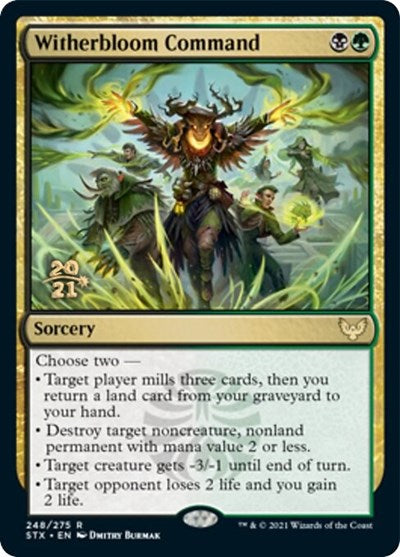 {R} Witherbloom Command [Strixhaven: School of Mages Prerelease Promos][PR STX 248]